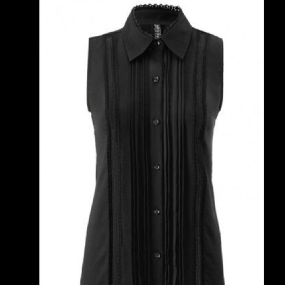 CAbi  Black Jagger Blouse Vintage Look  #3266 Small - Picture 3 of 7